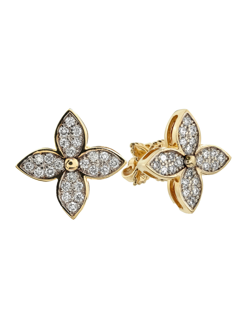 Серьги из золота c бриллиантами