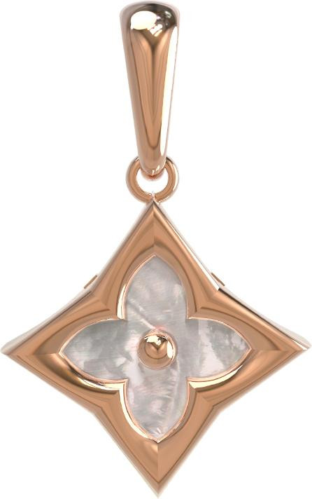 Подвеска из золота c перламутром