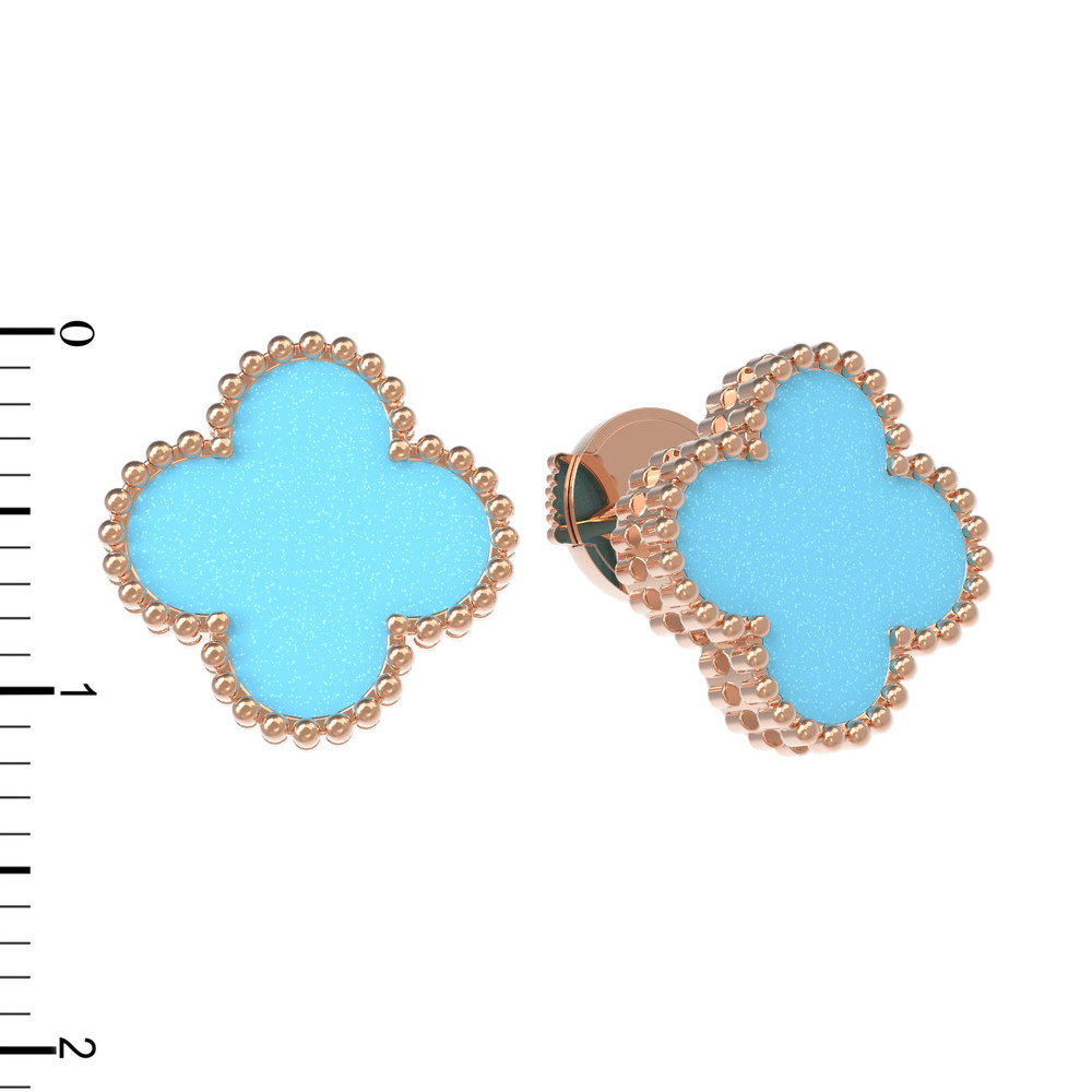 Серьги из золота c бирюзой