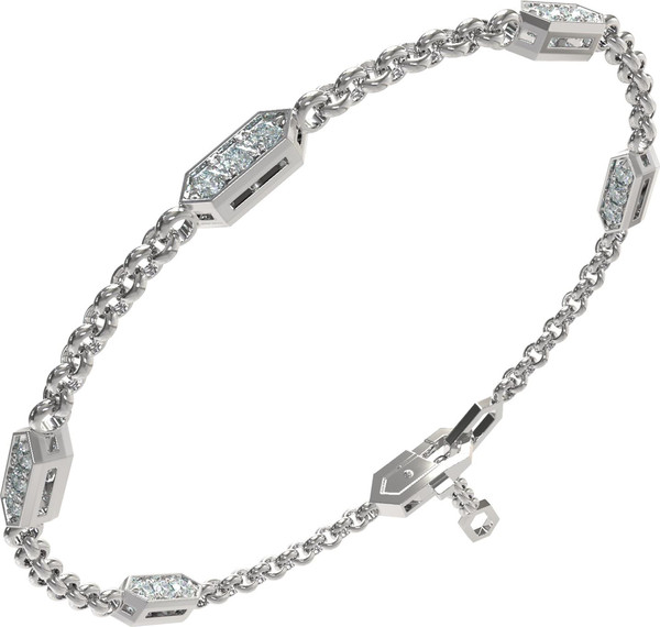 Браслет из белого золота c бриллиантами