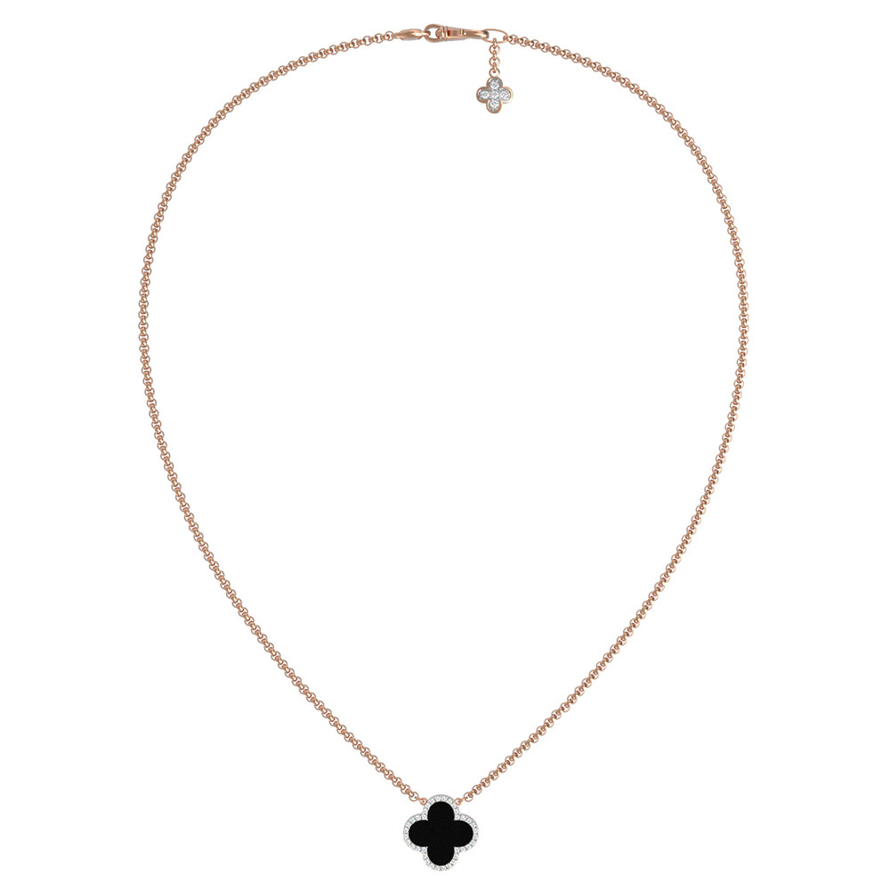 Колье из золота c бриллиантами и ониксом