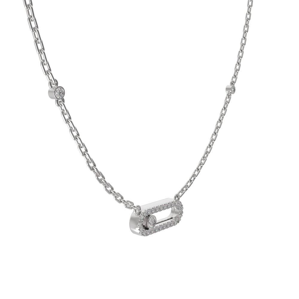 Колье из белого золота c бриллиантами