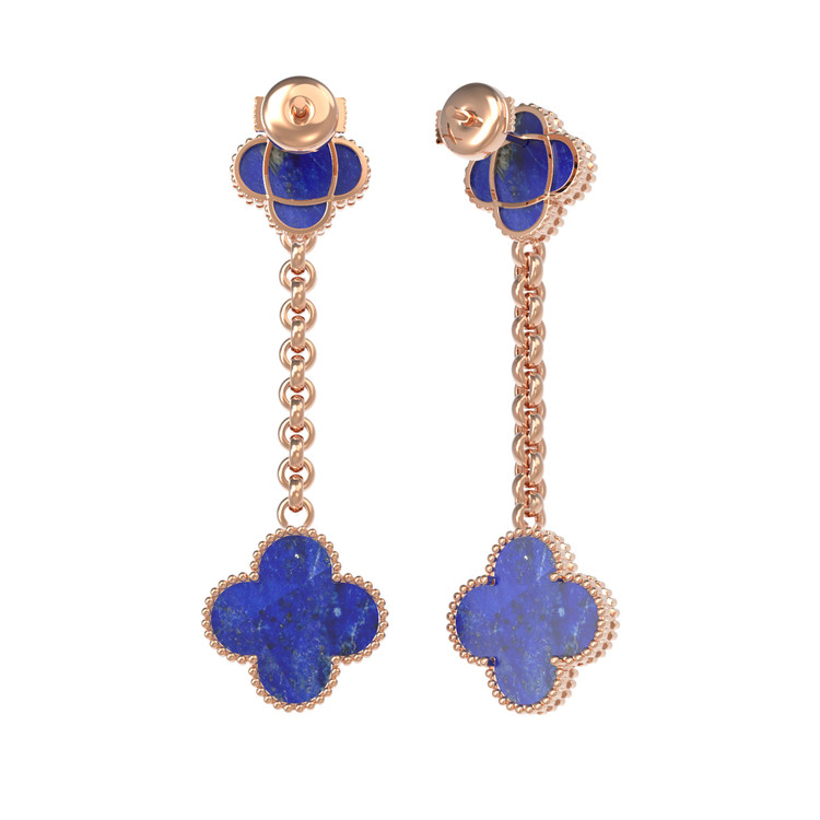 Серьги из золота c лазуритом