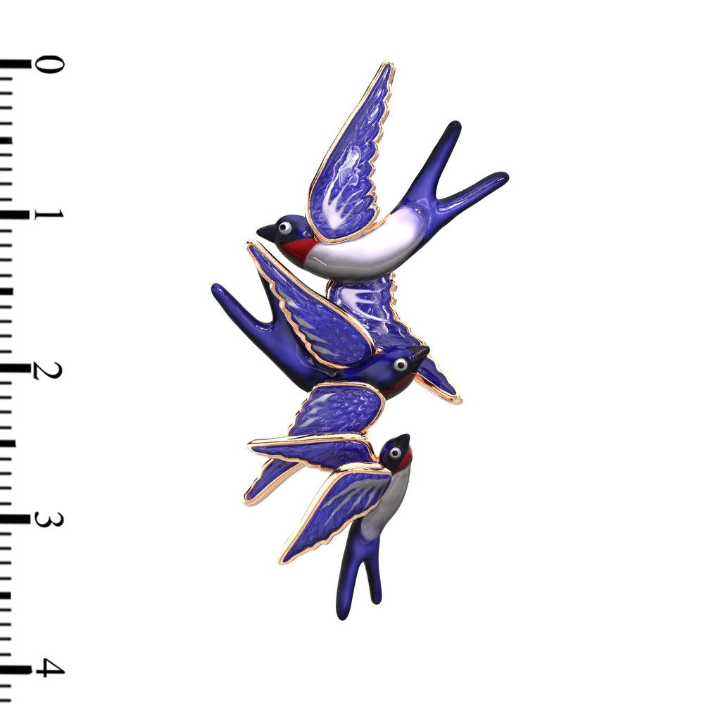 Брошь из золота c эмаль