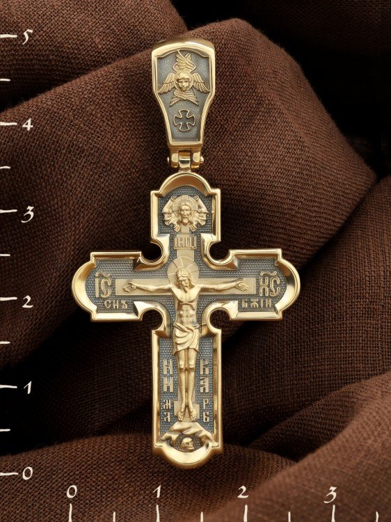 Крест из лимонного золота