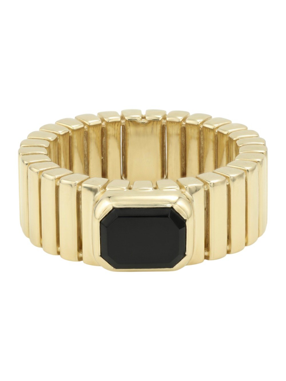 Кольцо из лимонного золота c ониксом