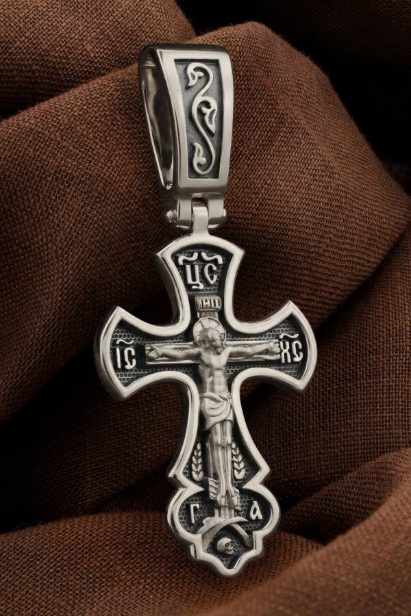 Крест из белого золота