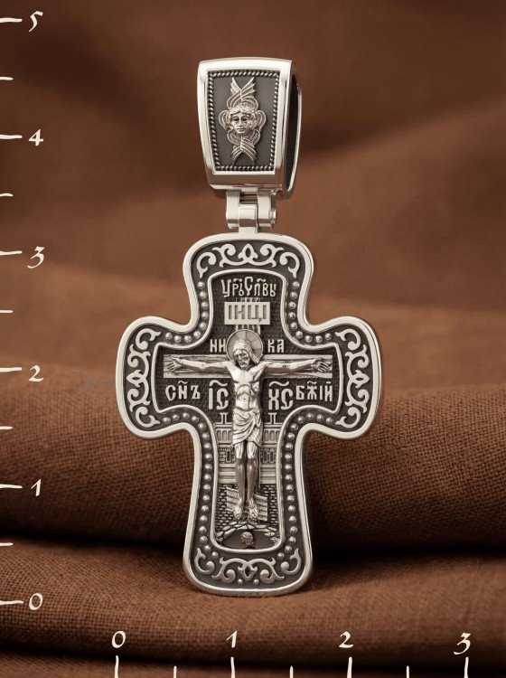 Крест из белого золота