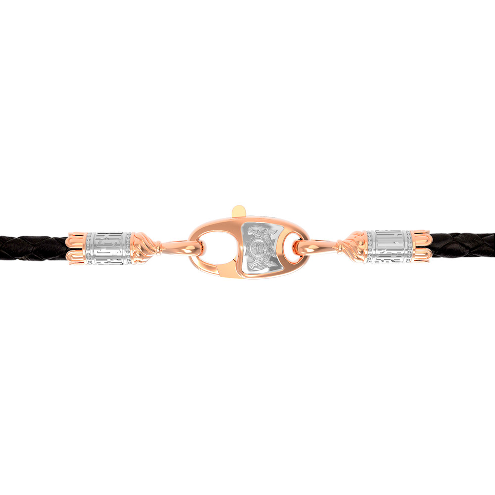 Шнурок кожаный из золота c кожаным шнурком