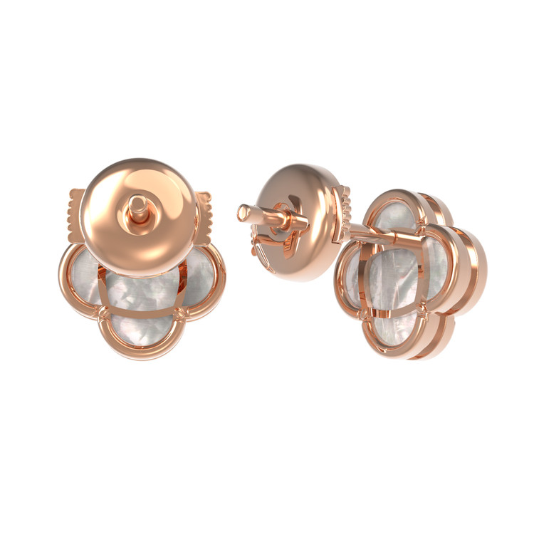 Серьги из золота c перламутром