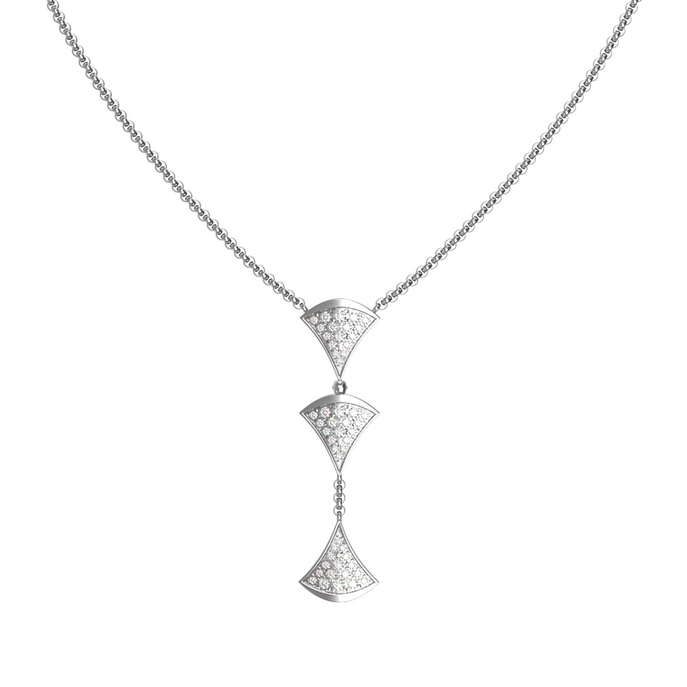 Колье из белого золота c бриллиантами