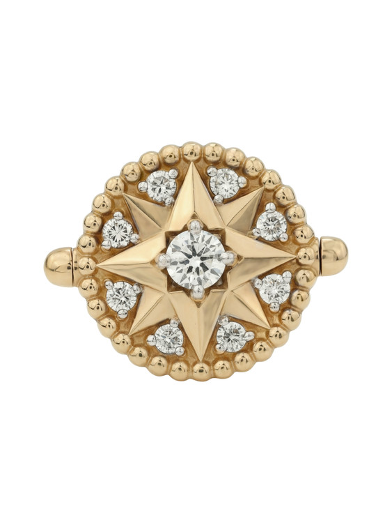 Кольцо из лимонного золота c бриллиантами