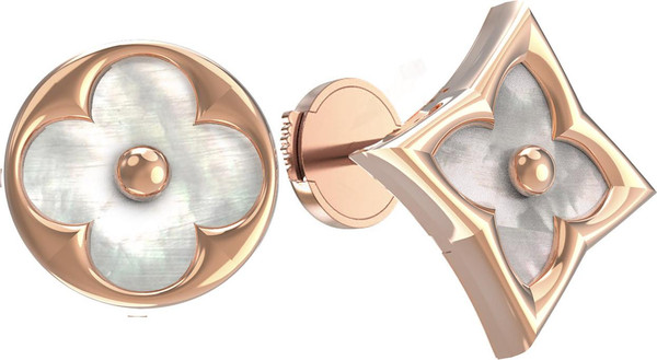 Серьги из золота c перламутром