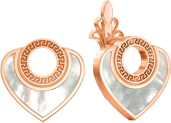 Серьги из золота c перламутром