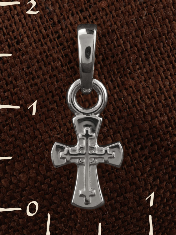 Крест из белого золота