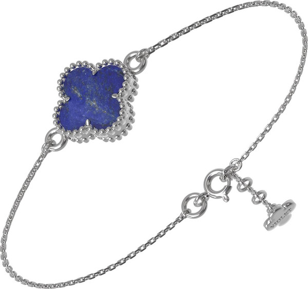 Браслет из белого золота c лазуритом