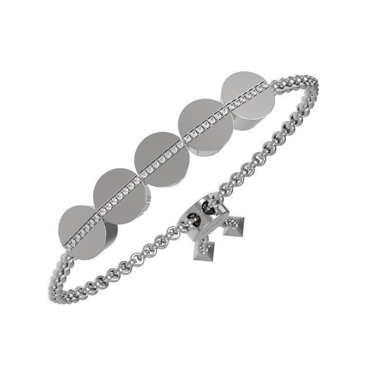 Браслет из белого золота c бриллиантами