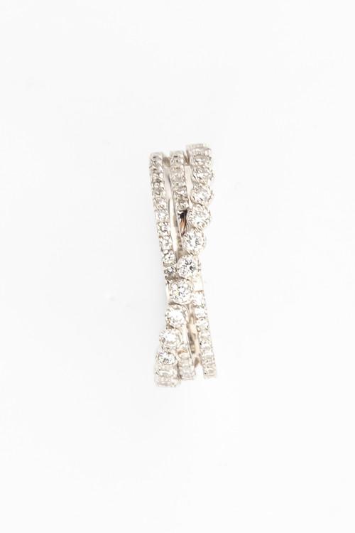 Кольцо из белого золота c бриллиантами