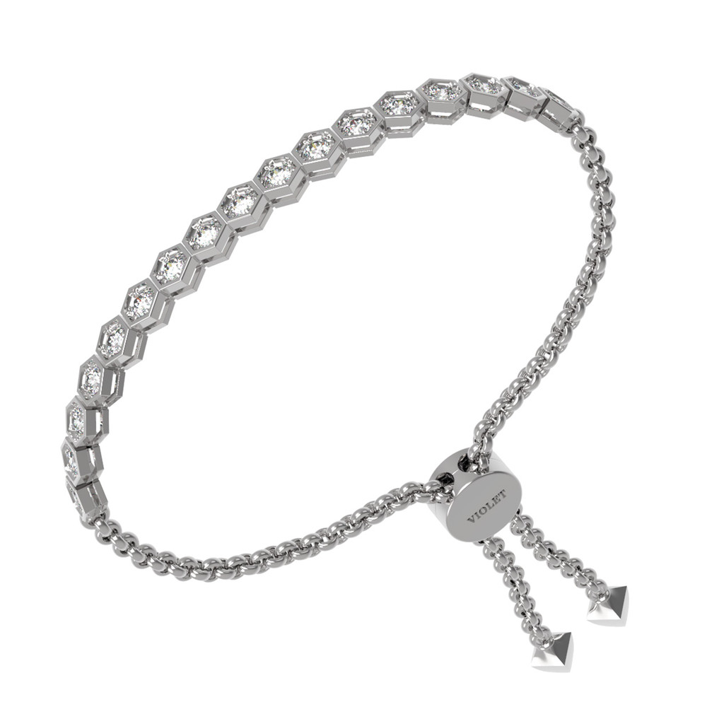 Браслет из белого золота c бриллиантами