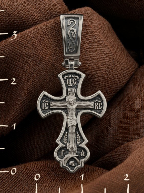 Крест из белого золота