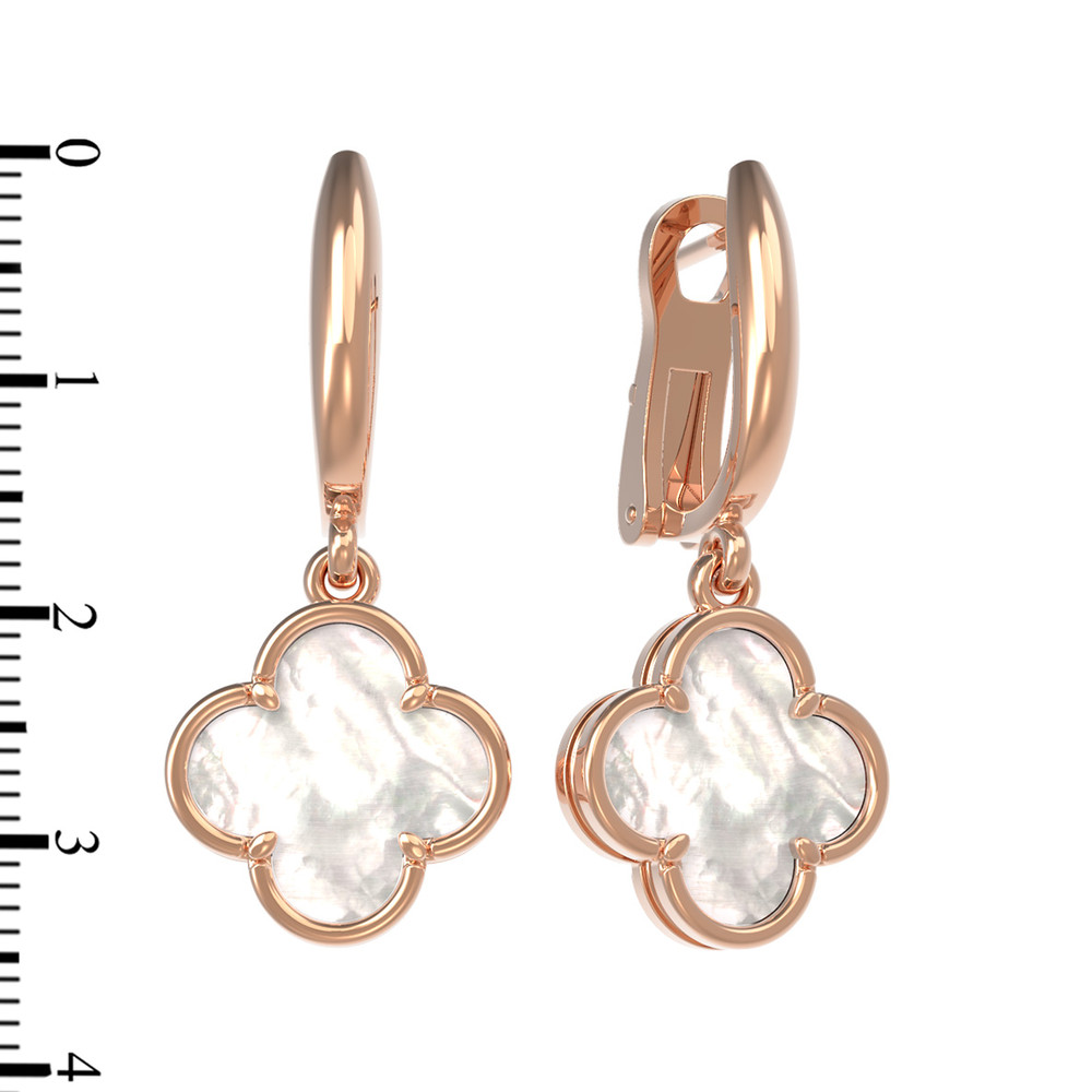 Серьги из золота c перламутром