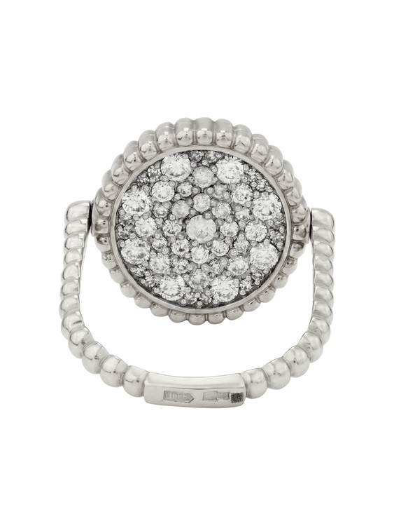 Кольцо из белого золота c бриллиантами