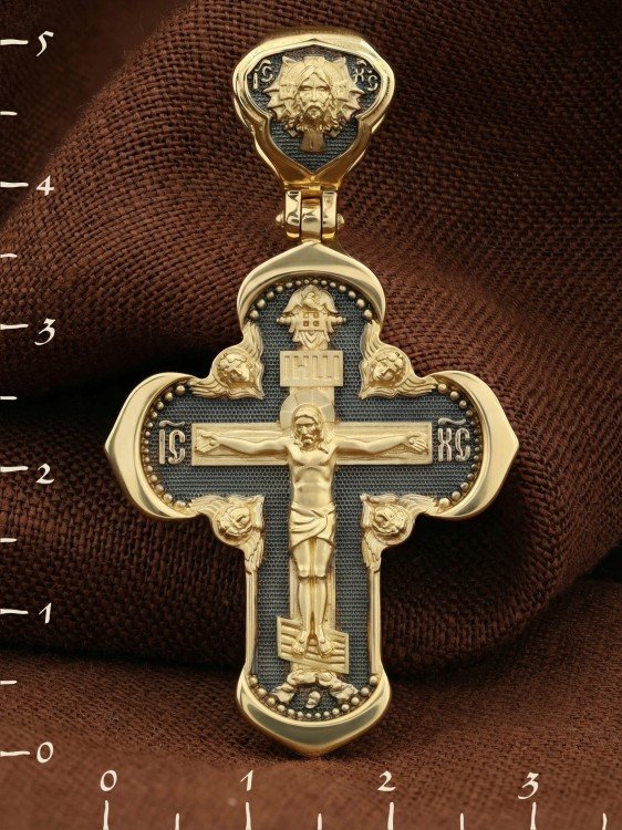 Крест из лимонного золота