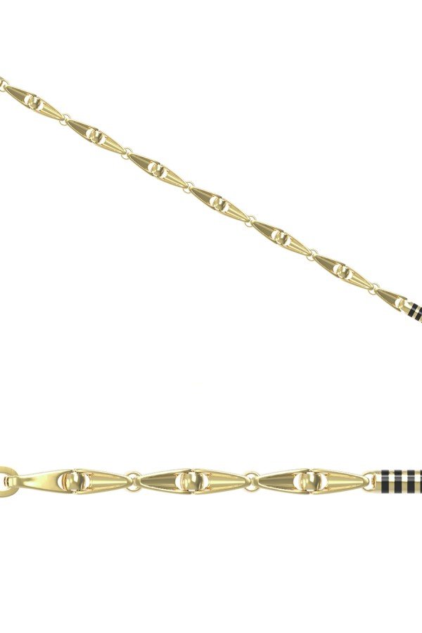 Цепь из лимонного золота c эмаль