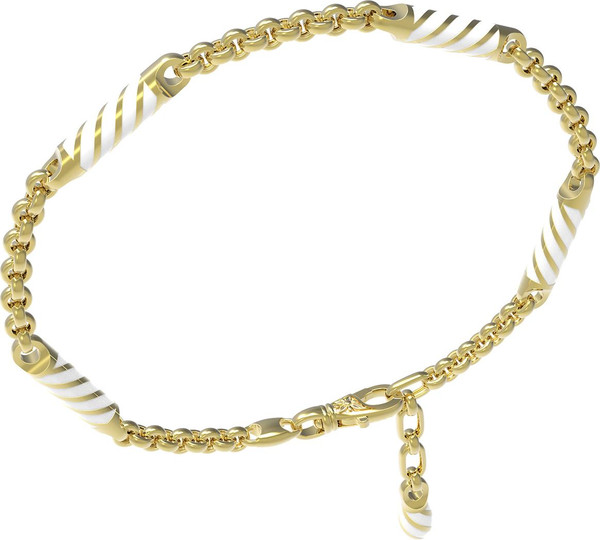 Браслет из лимонного золота c эмаль