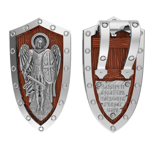 Образок из белого золота c деревом груши