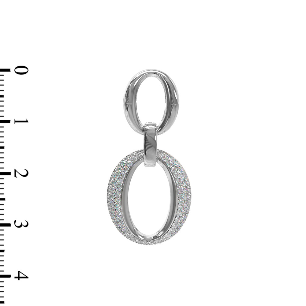 Подвеска из белого золота c бриллиантами