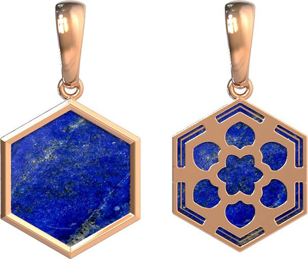 Подвеска из золота c лазуритом