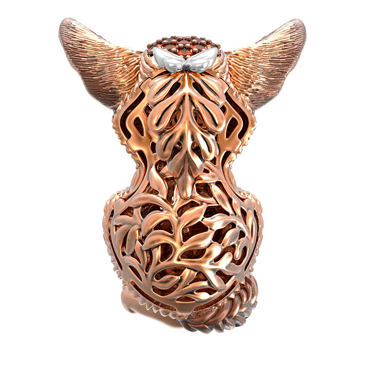 Подвеска из золота c эмаль и фианитом