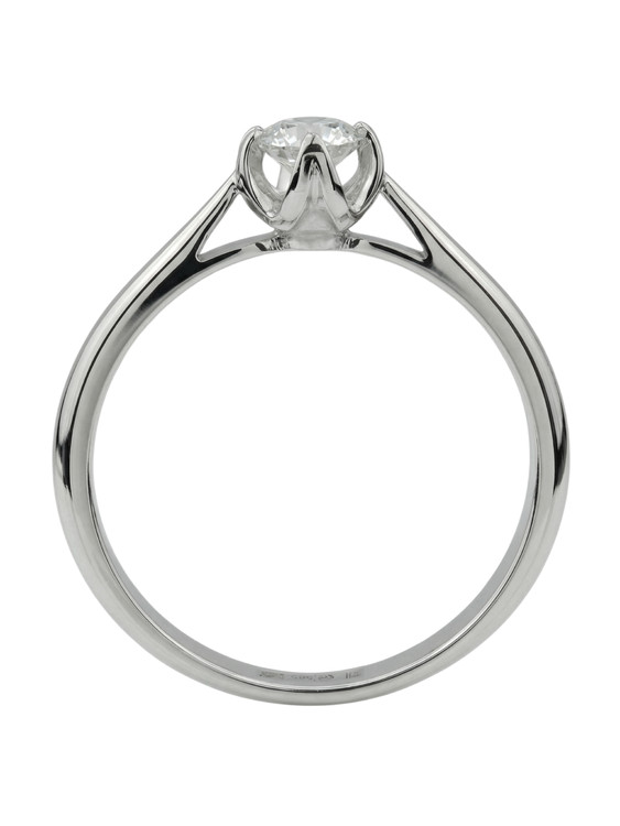 Кольцо из белого золота c бриллиантами