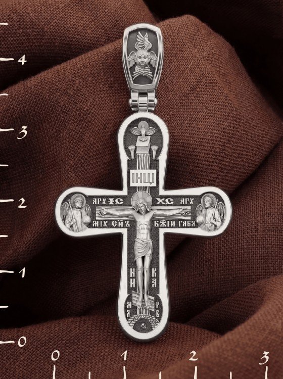 Крест из белого золота