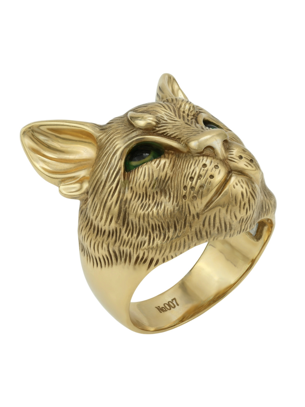 Кольцо из лимонного золота c эмаль