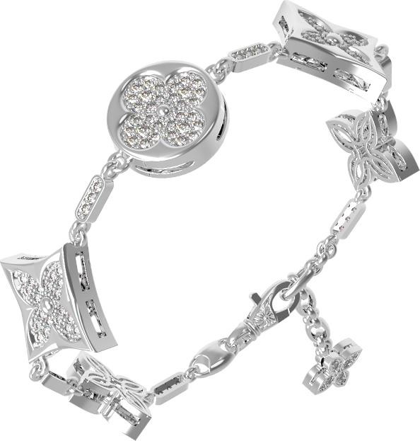 Браслет из белого золота c бриллиантами