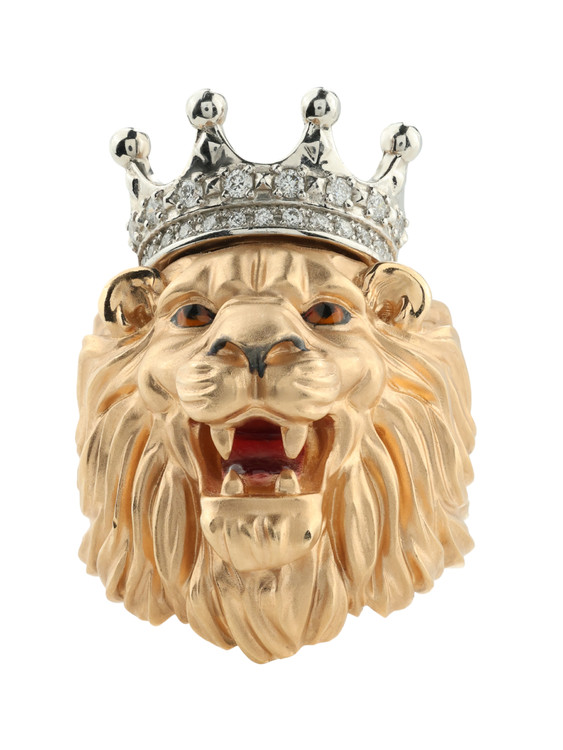 Кольцо из золота c эмаль и бриллиантами