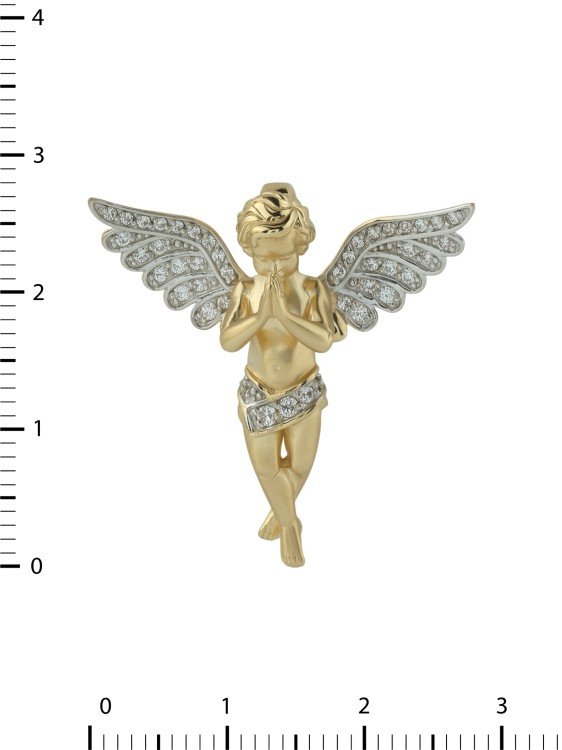 Подвеска из лимонного золота c фианитом