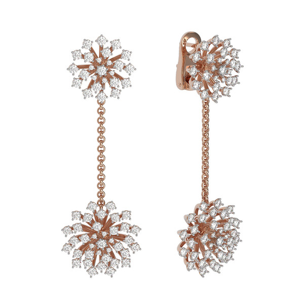 Серьги из золота c бриллиантами