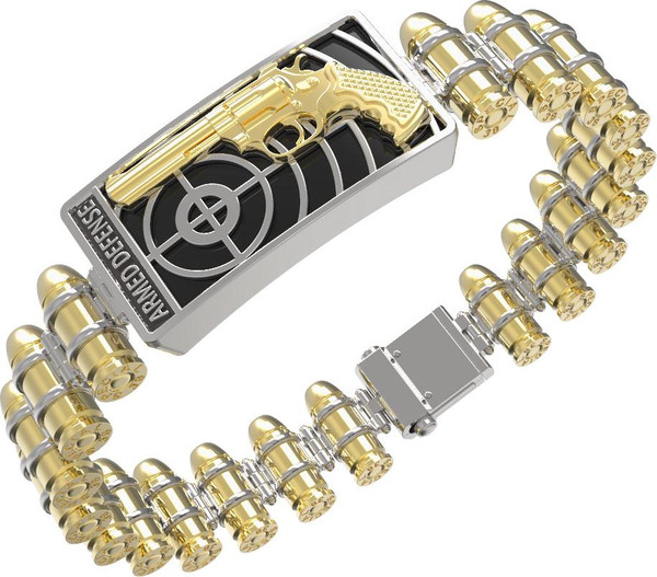 Браслет из лимонного золота c ониксом