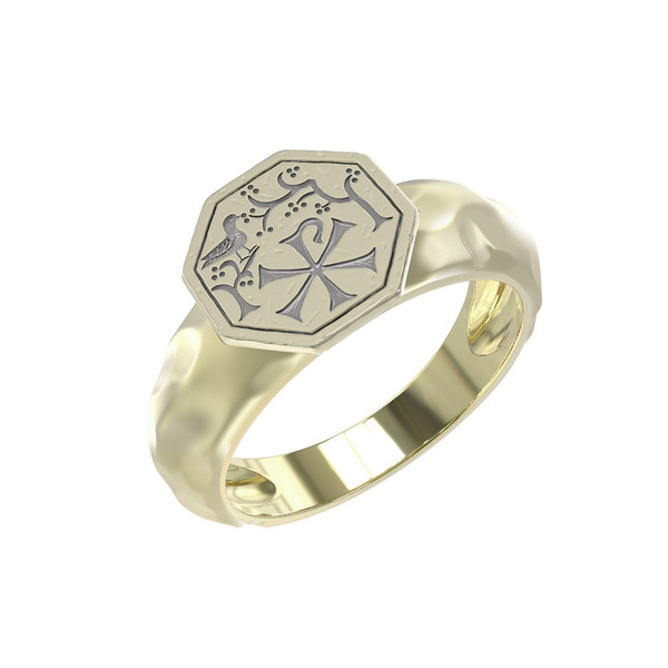 Кольцо из зелёного золота