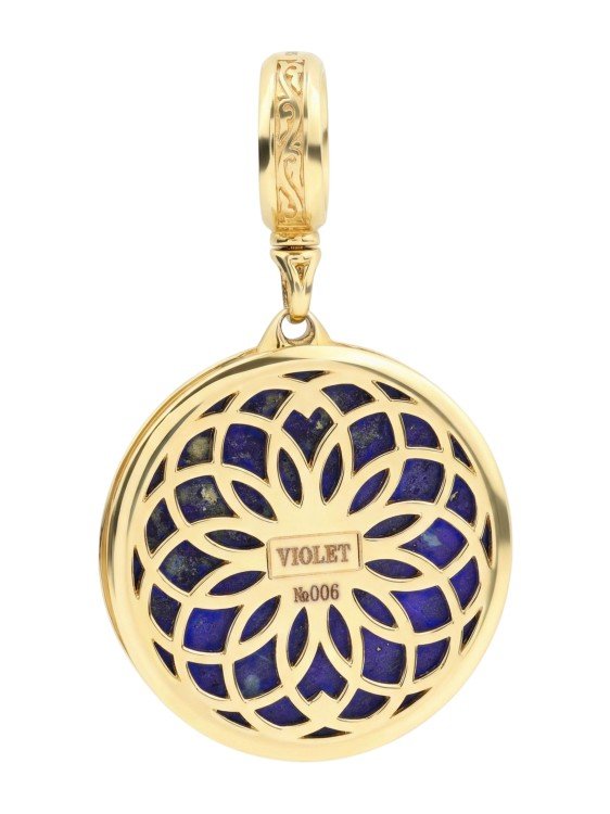 Подвеска из лимонного золота c лазуритом