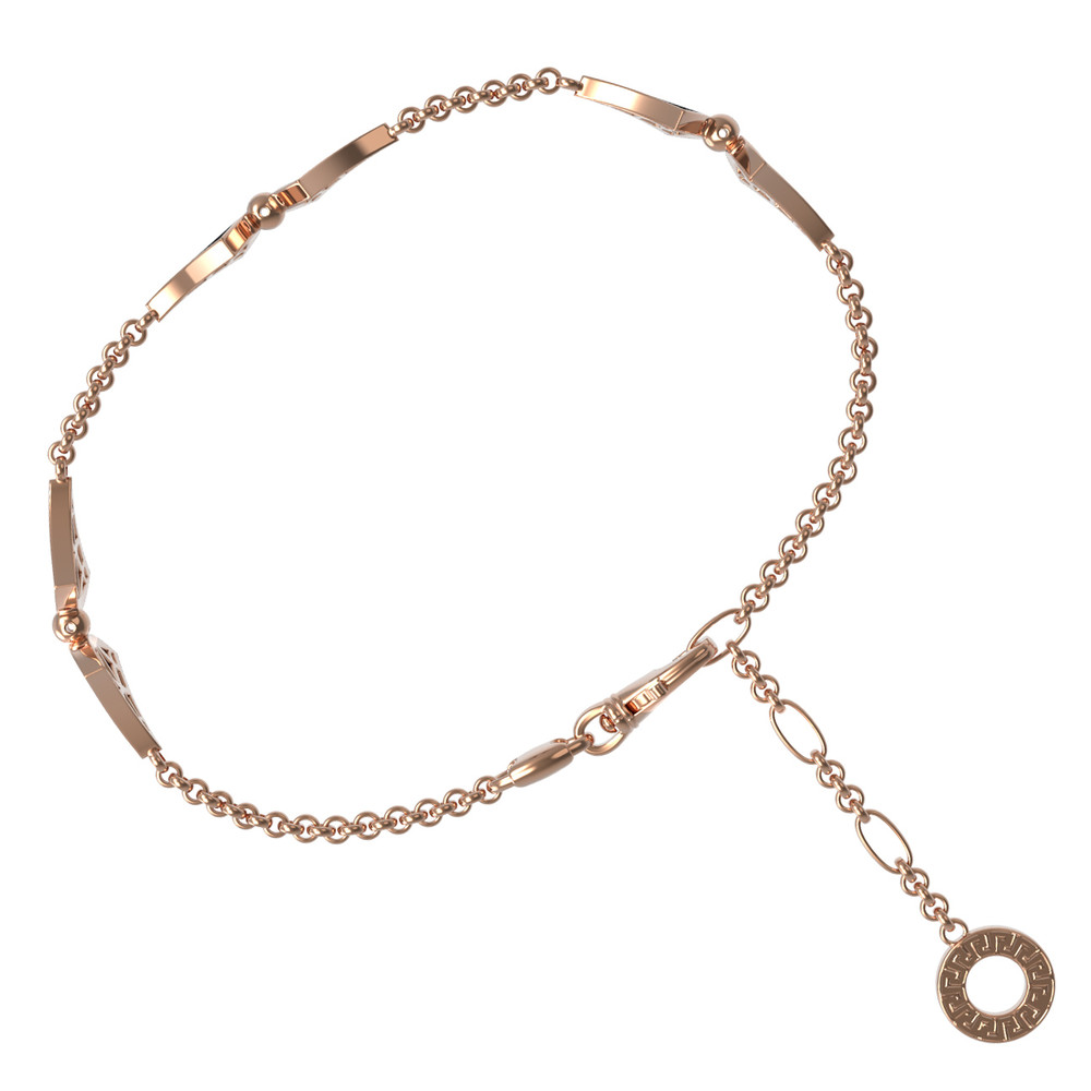 Браслет из золота c малахитом и перламутром