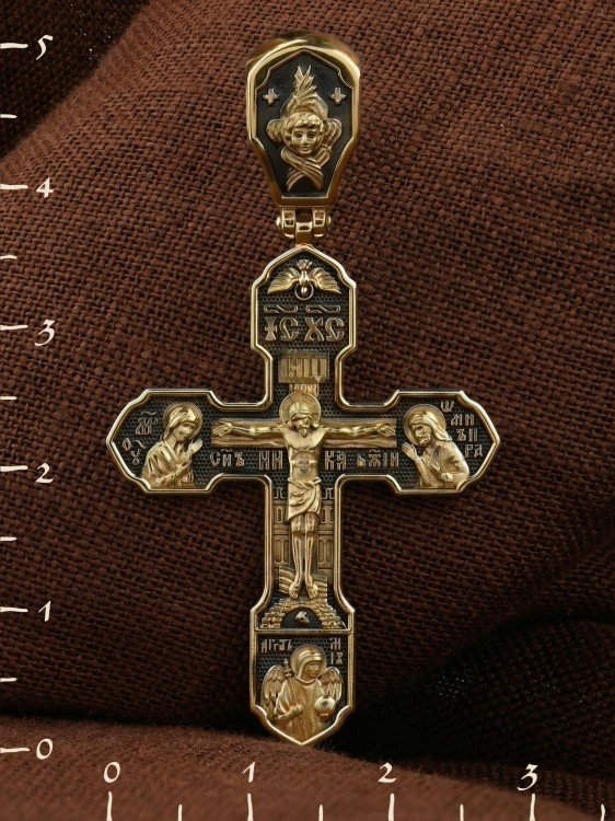 Крест из лимонного золота