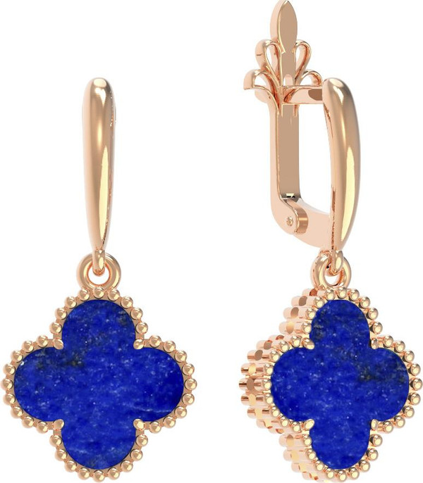 Серьги из золота c лазуритом