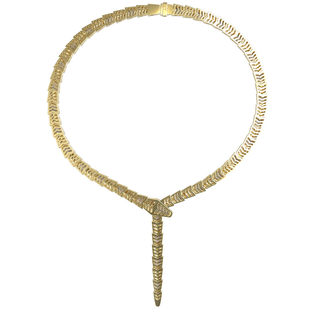 Колье из лимонного золота c бриллиантами и перламутром