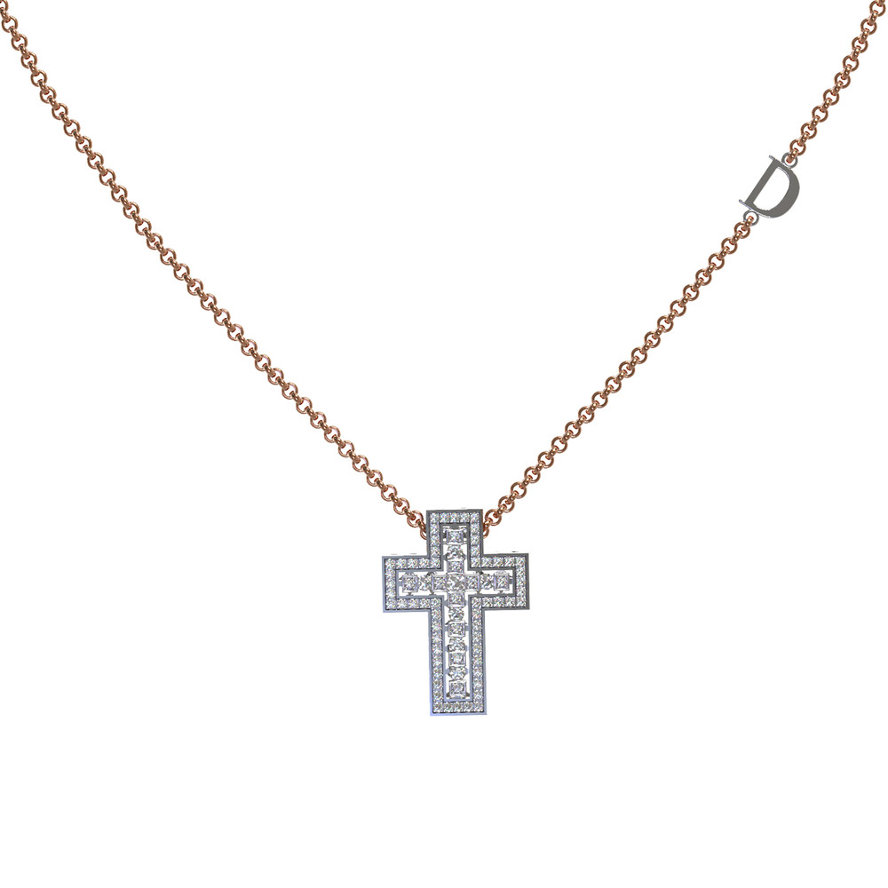 Крест из золота c бриллиантами