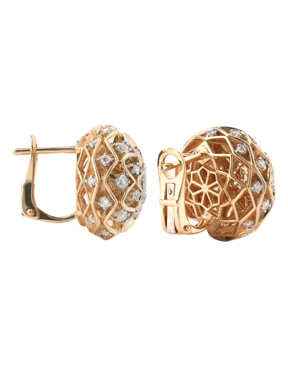 Серьги из золота c бриллиантами