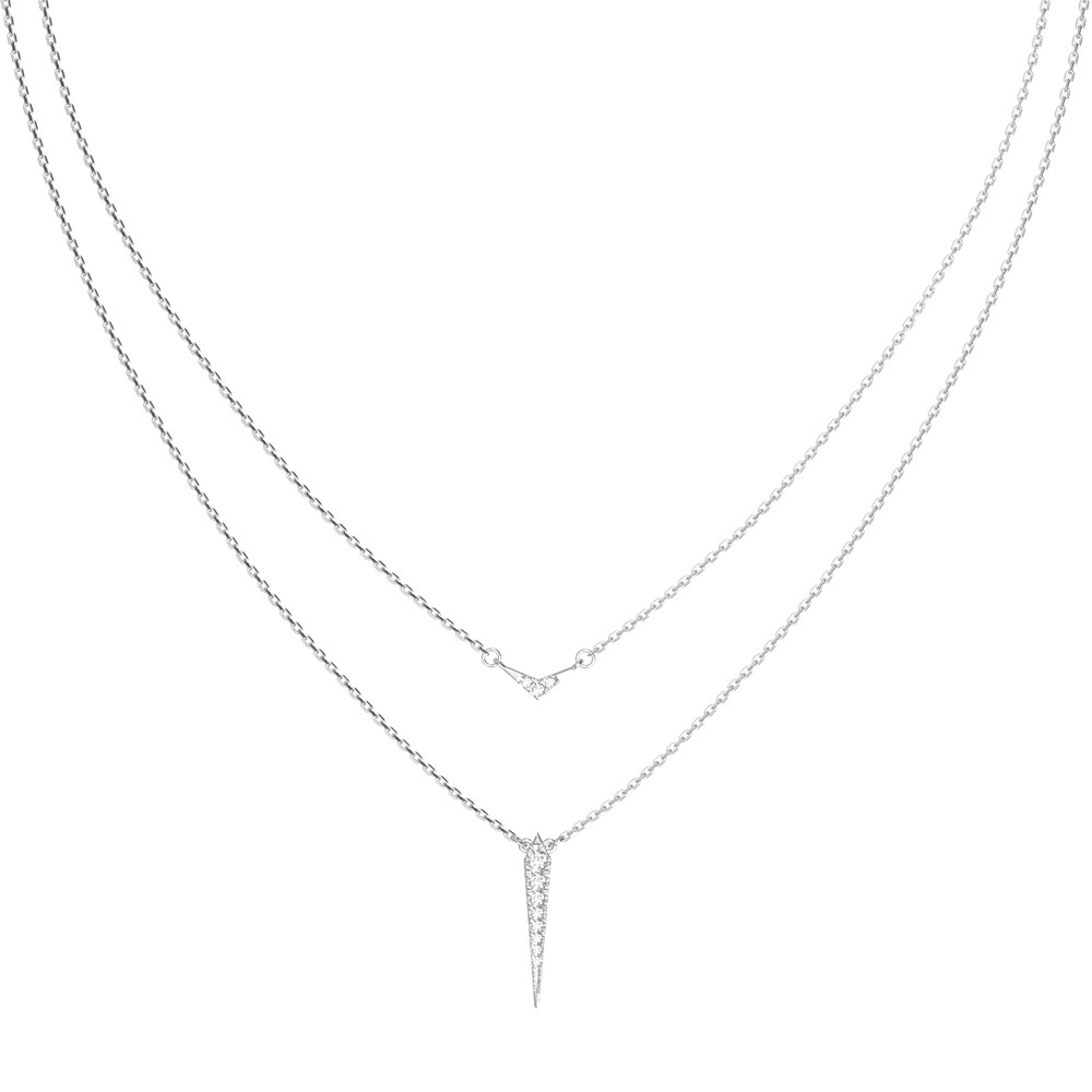 Колье из белого золота c бриллиантами